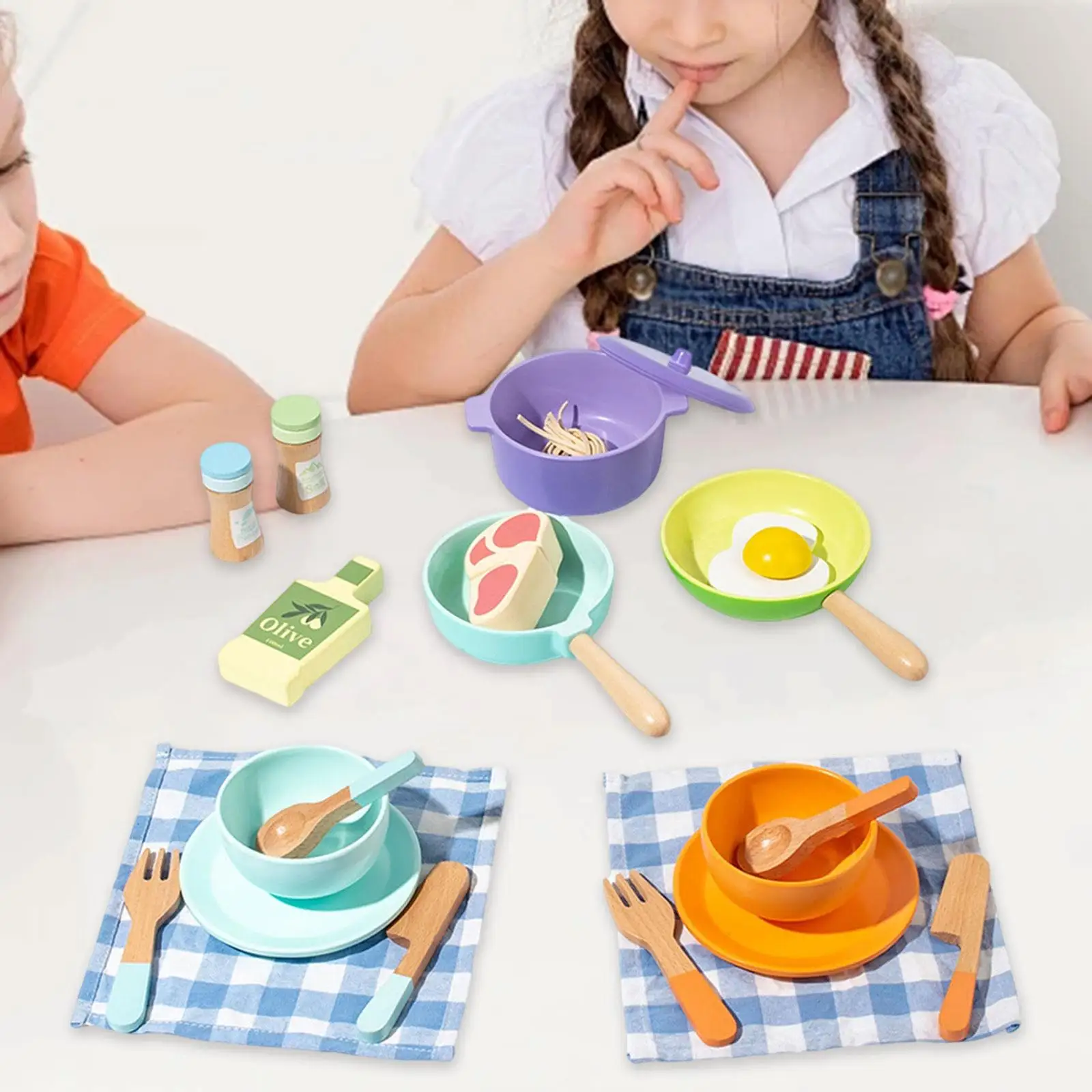 

Kitchen Toys Set Fun Pretend Play Kitchen Accessories for Kids Holiday Gifts