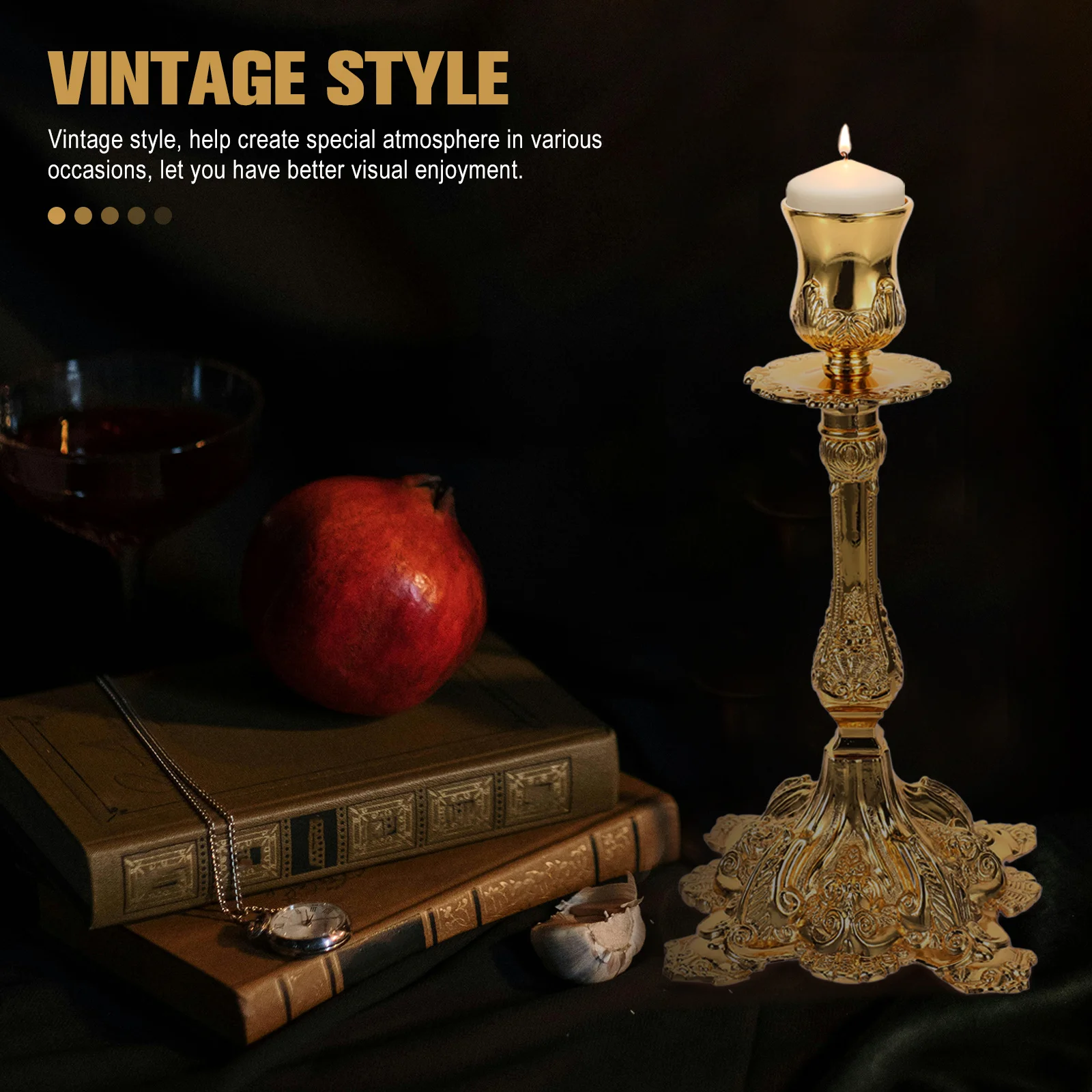 

1pcs Shabbat Holder Vintage Metal Tabletop Taper Stand For Home Decor Dining Table Party Wedding Centerpiece Retro