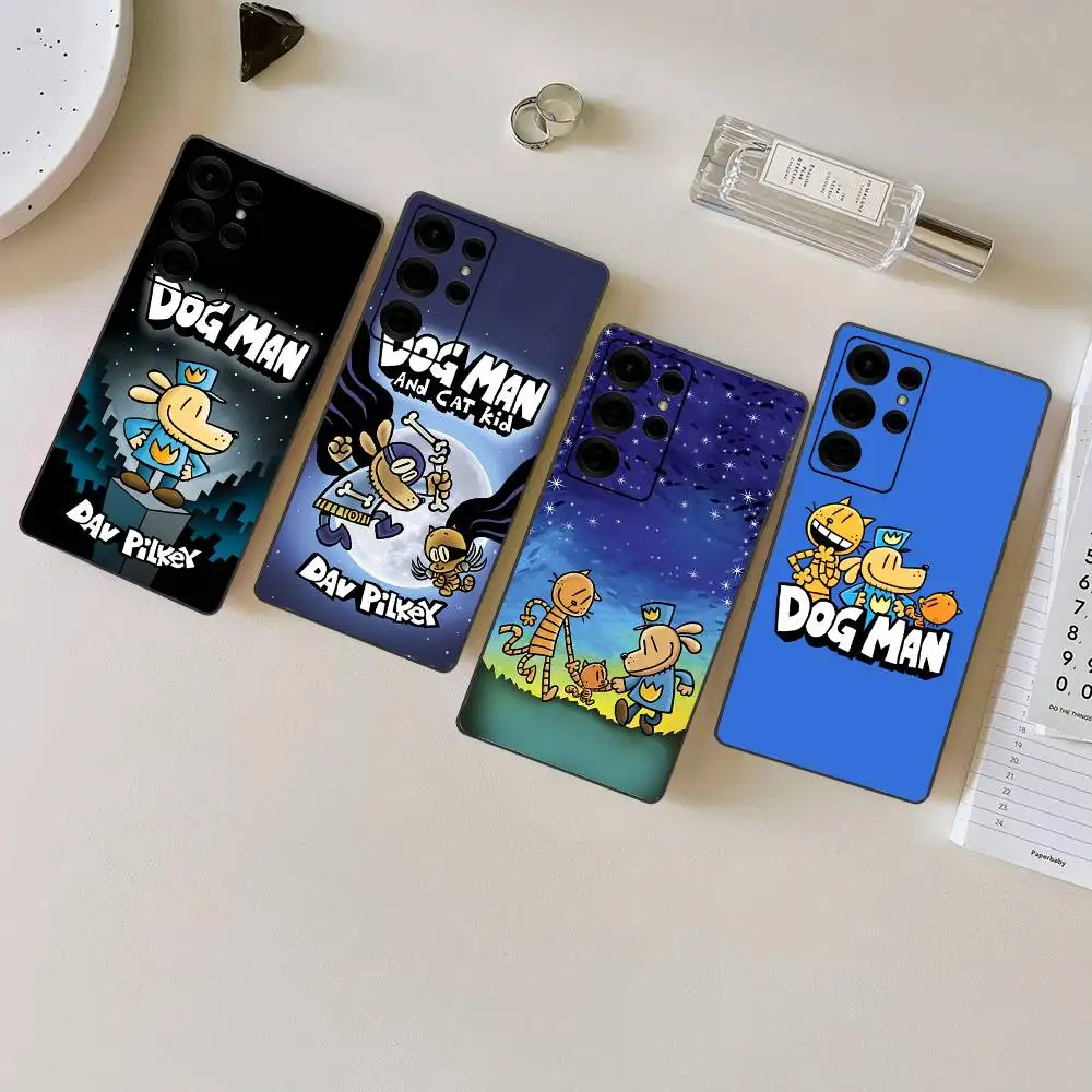 Cartoon Dog Man Phone Case For Samsung S 24 fe 25 Ultra plus 20 lite 21 30 22 23 24 22 Ultra 5G Fundas
