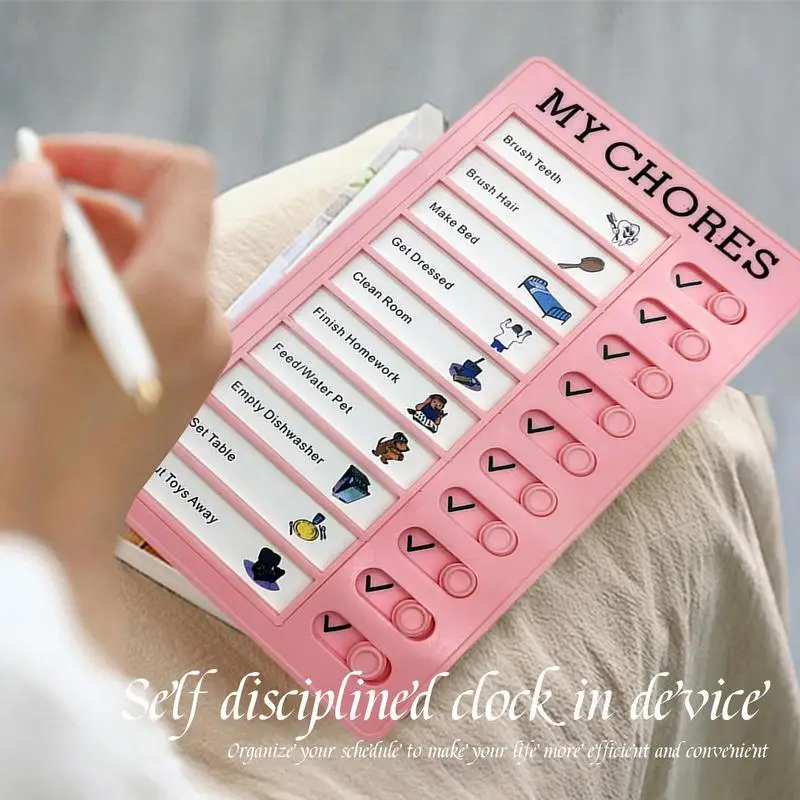 Chore Chart Chores Checklist Task Board Daily Chore Chart With Replacement Cardboard For Kids RV Daily Routine Refrigerator