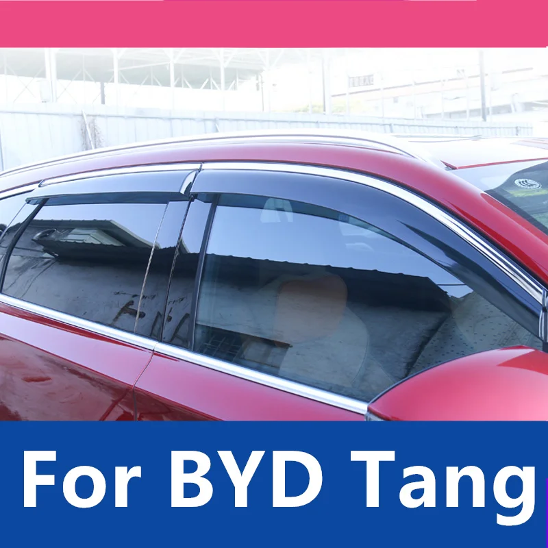 

For BYD Tang 2018-2022 stainless steel bright strip weatherproof window waterproof rain eyebrow modification accessories