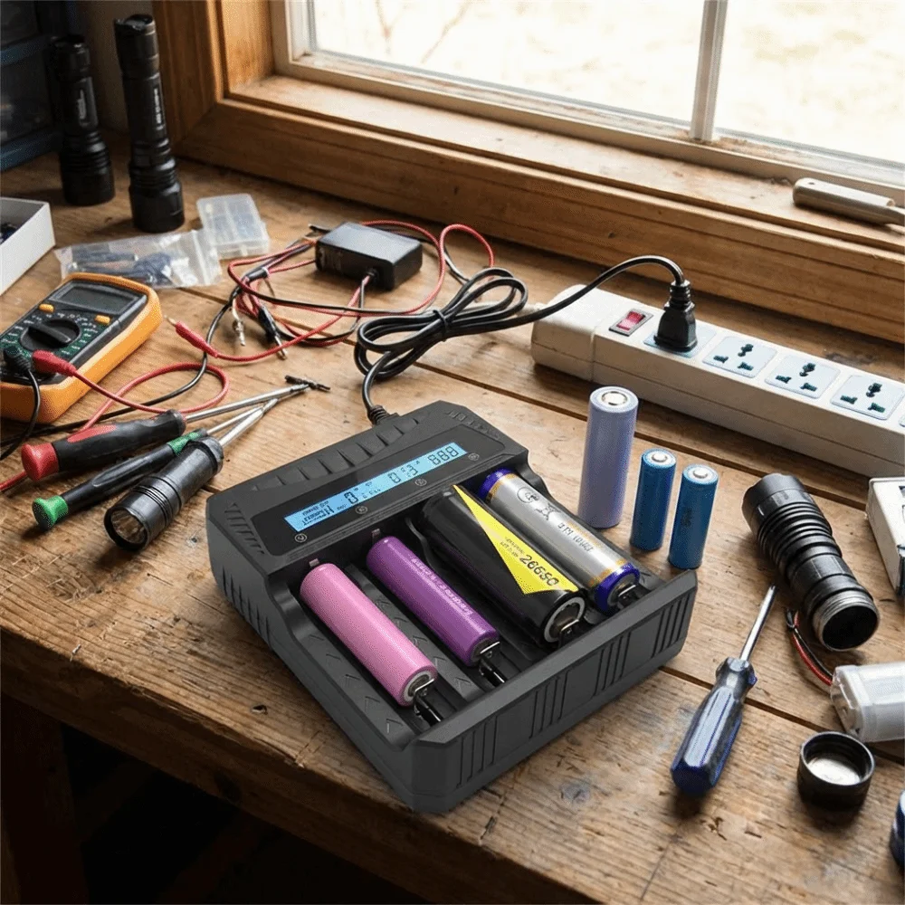 4 Slots Lithium Bat…