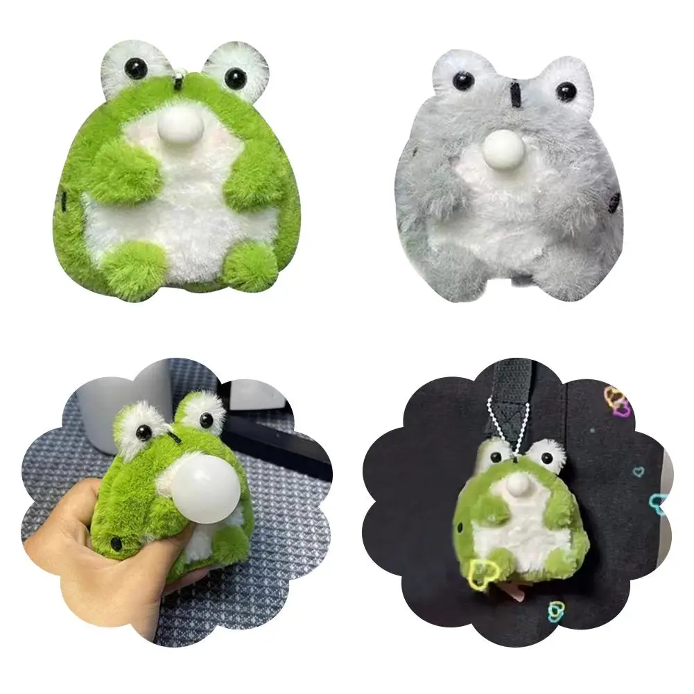 Porte-Clés en Peluche Grenouille à Bulles, Accessoires de Sac, Ornements pour Enfants, Jouet de Dessin Animé, Cadeaux, DIY, H8tage, 1 Pièce