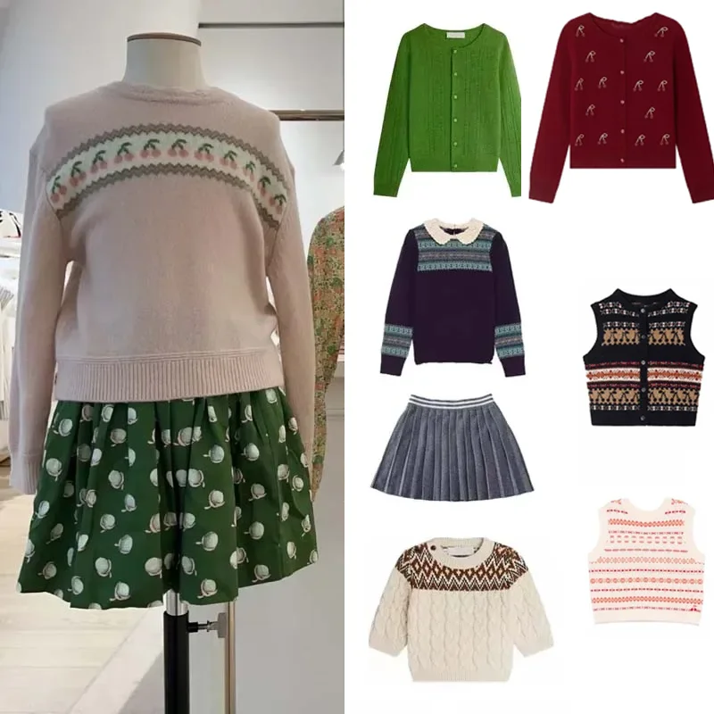 

in stock 2025 BP Autumn wool cotton Baby Girls Pink Toddler Girl Cardigan Baby Girl Winter Clothes Sweater Vest Baby Boy Sweater