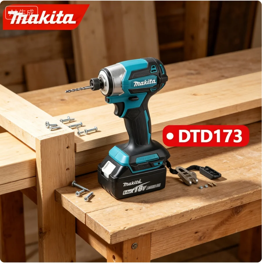 

DTD173 Makita battery 1800rpm Brushless Electric screwdriver Impact Driver 180Nm Electric Drill Wood/Bolt/T-Mode For Makita 18V