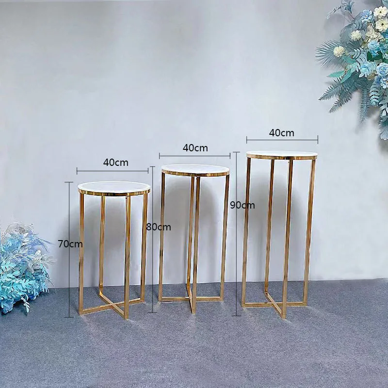 Hochzeits-Blumenständer im europäischen Stil, Hoch- und Tieffenster-Präsentationsständer, kleine Metallstange, Heimdekoration, neu – Detail 3