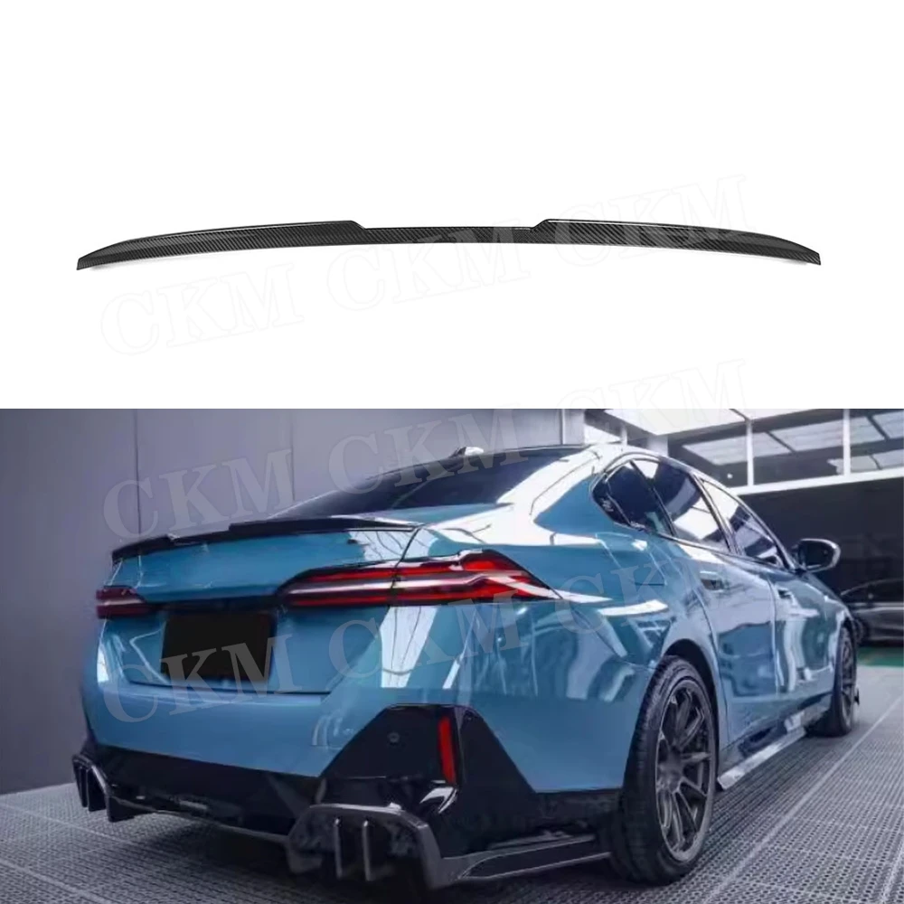 Carbon Fiber Rear Trunk Lip Spoiler Body kits for BMW 5 Series G60 G68 4 Door M Sport 2024+FRP Rear Boot Spoiler Car Accessories