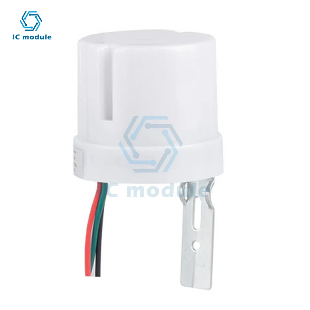 Photoelectric sensor light switch AC 220V 25A Light control sensor automatic photocell switch for lamps