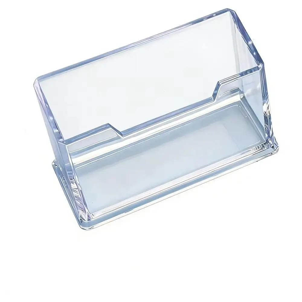 Durable Clear Acrylic Business Card Holder Thickened Single Layer Card Display Box Business Card Display Stand Office Supplies