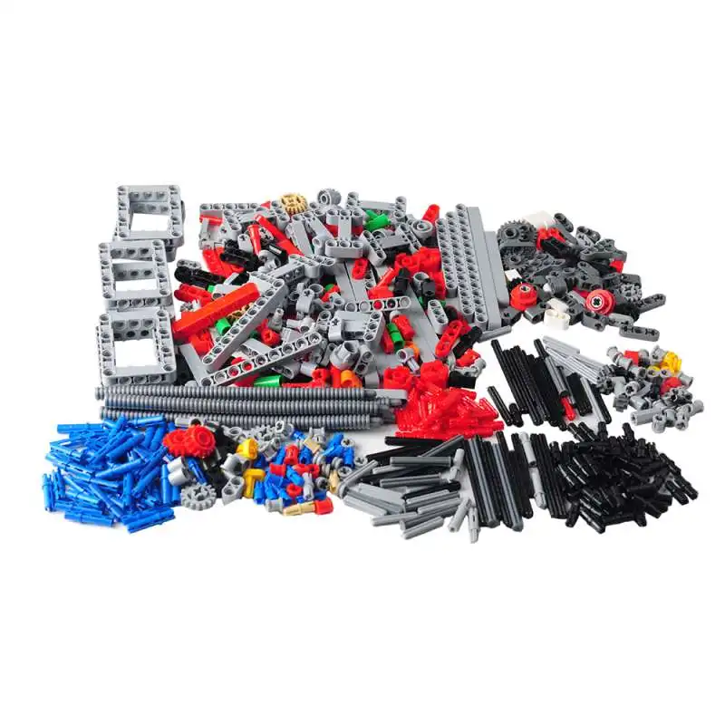 Motor de 6 cilindros, caja de cambios secuencial de 4 velocidades, bloques de construcción MOC, modelos de ensamblaje DIY, técnicas, funciones de potencia, juguetes para niños