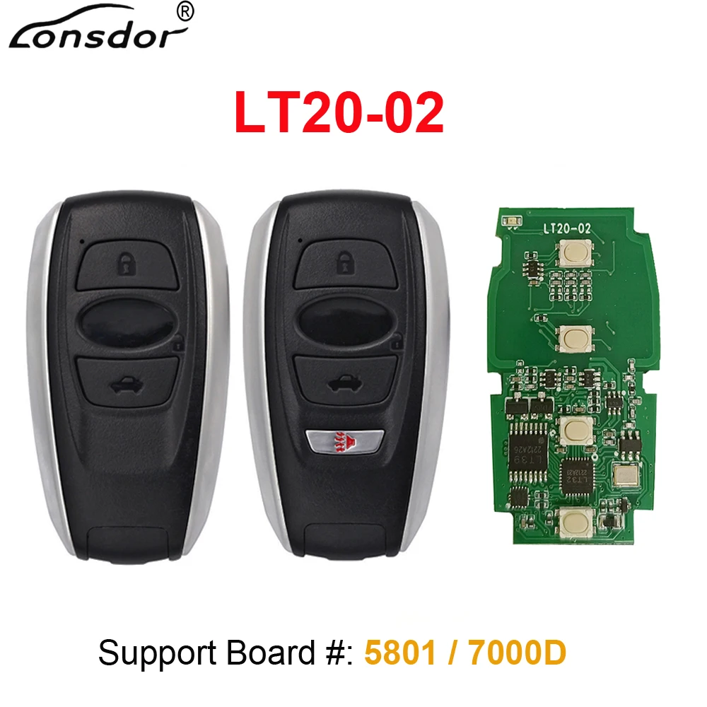 Lonsdor LT20-02 Smart Car Key Fob Board #: 5801 7000D for Subaru Legacy Outback Crosstrek Forester Impreza K518ISE K518S KH100+