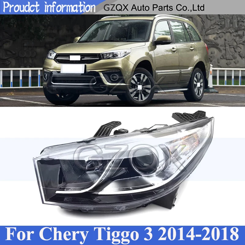 

CAPQX Front Bumper Head Light Head Lamp For Chery Tiggo 3 2014-2018 Headlight Headlamp Front Turn Signal Light