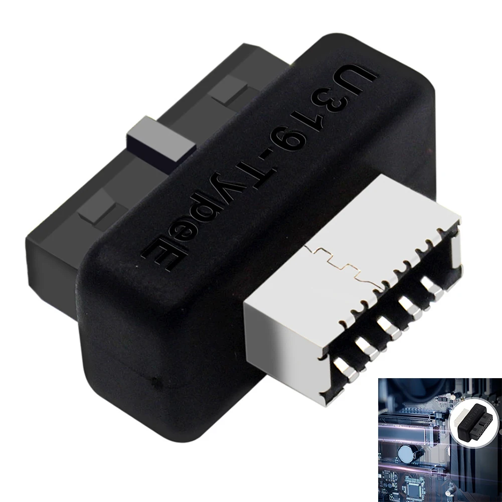 PH73S+ 19Pin To Type-E Internal Header Connector 10Gbps USB3.1Gen2 Motherboard USB Header Adapter USB3.0 90 Degree Converter