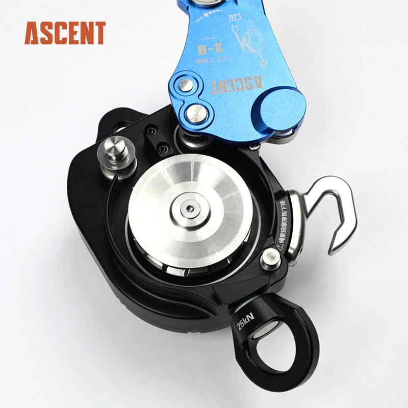 Escalador de cuerda ligero Ascender Power Drive con freno automático y velocidad ajustable para protección contra caídas industrial y de rescate