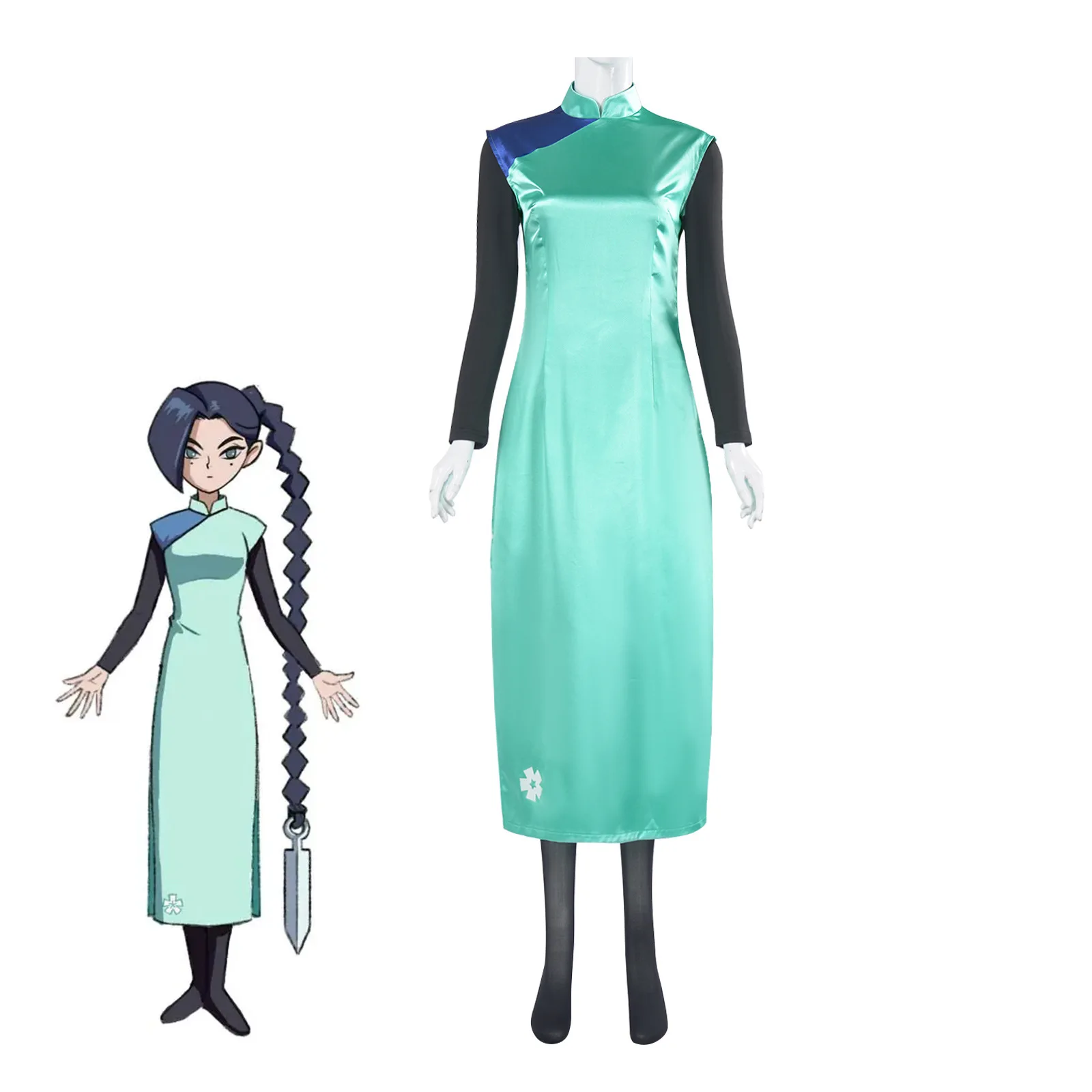 

Wu Liuqi Assassin Costume Meihua Shisan Cheongsam Anime Character Performance Dress Cosplay One-piece Dress