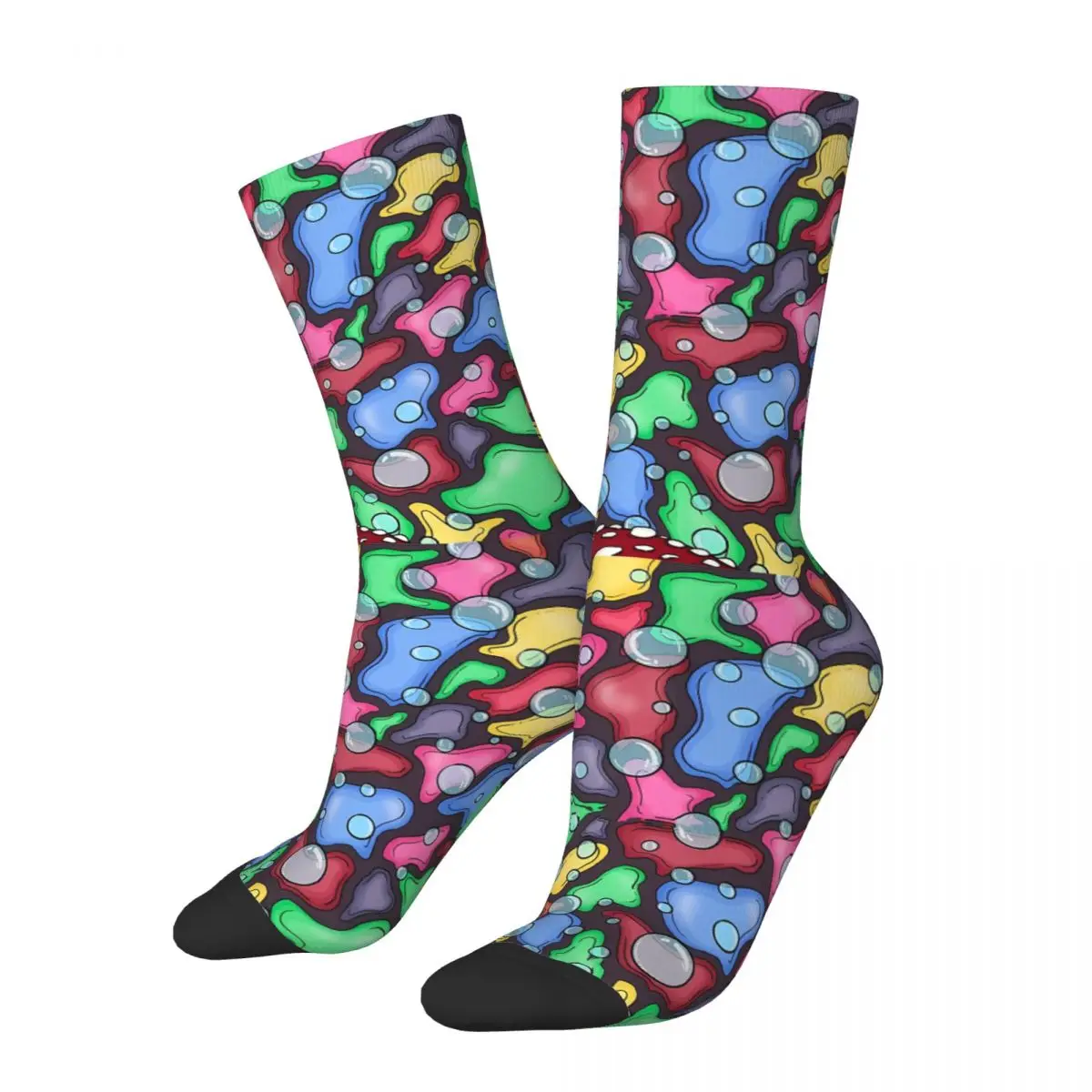 

Hip Hop Retro Psychedelic Toadstool Crazy Men's Socks Mushroom Unisex Harajuku Pattern Printed Happy Novelty Crew Sock Boys Gift