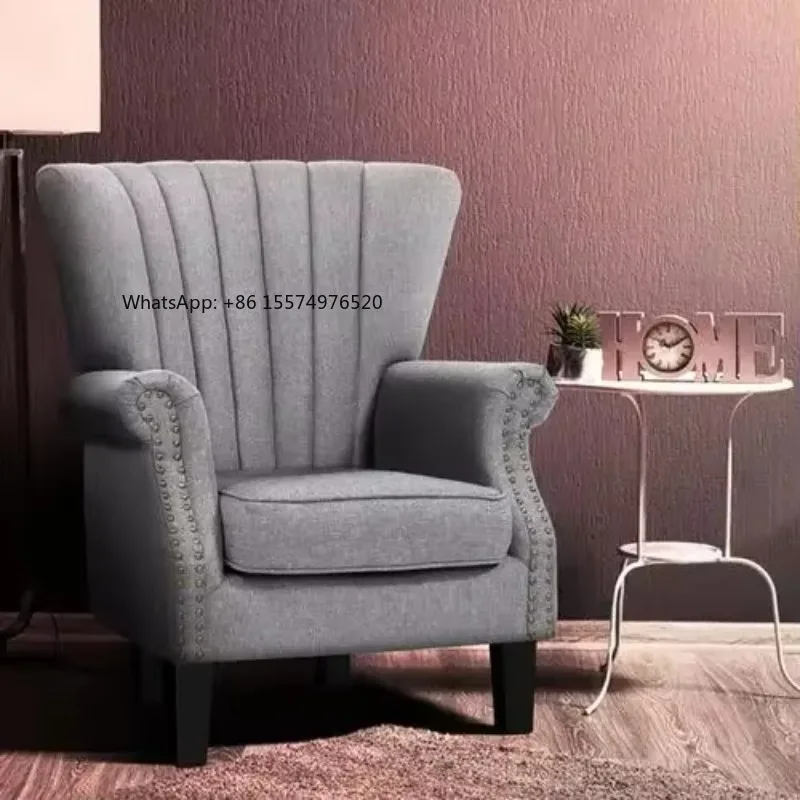 JMid Century Accent Chair Tufted armchair Velvet wing chair fauteuil salon vintage wingback chair for Living Room Bedroo