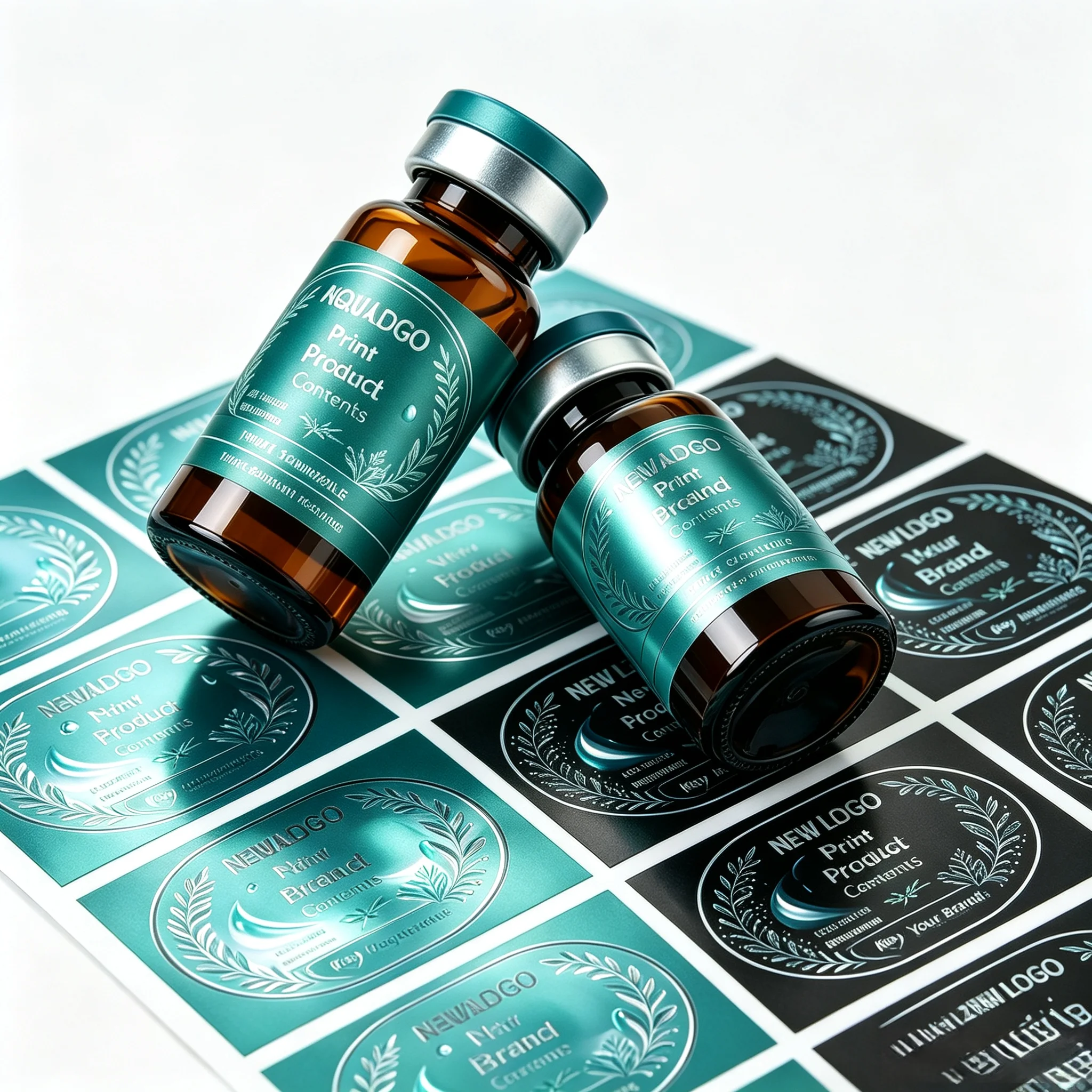 Precision Printed Waterproof Self Adhesive Peptide Vial Labels,High Temperature Resistant Stickers for Injectable Health Supple
