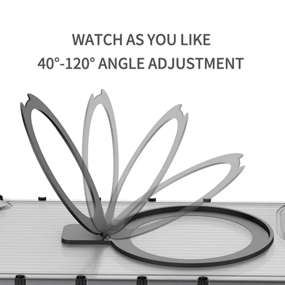 เคสขาตั้งแม่เหล็กสไตล์ตะแกรงสำหรับ iPhone 15 14 13 12 11 PRO MAX ฝาครอบกันกระแทก PC