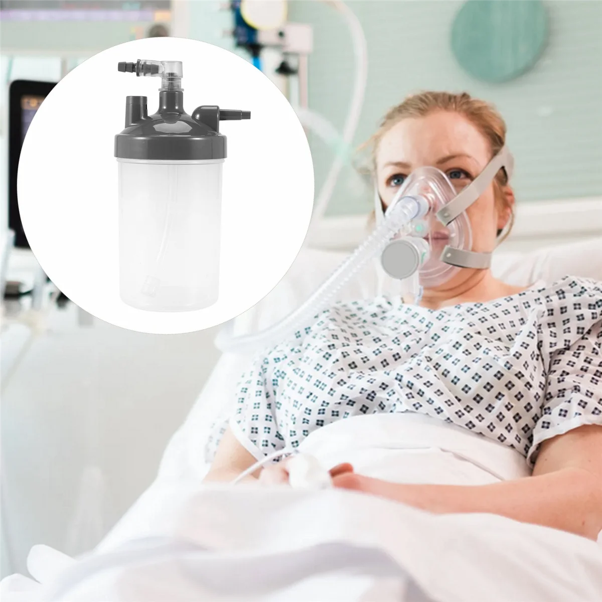 A74G-Бутылки-увлажнители с генератором кислорода, сменный практичный многоразовый увлажнитель-концентратор кислорода, прочный пластик B