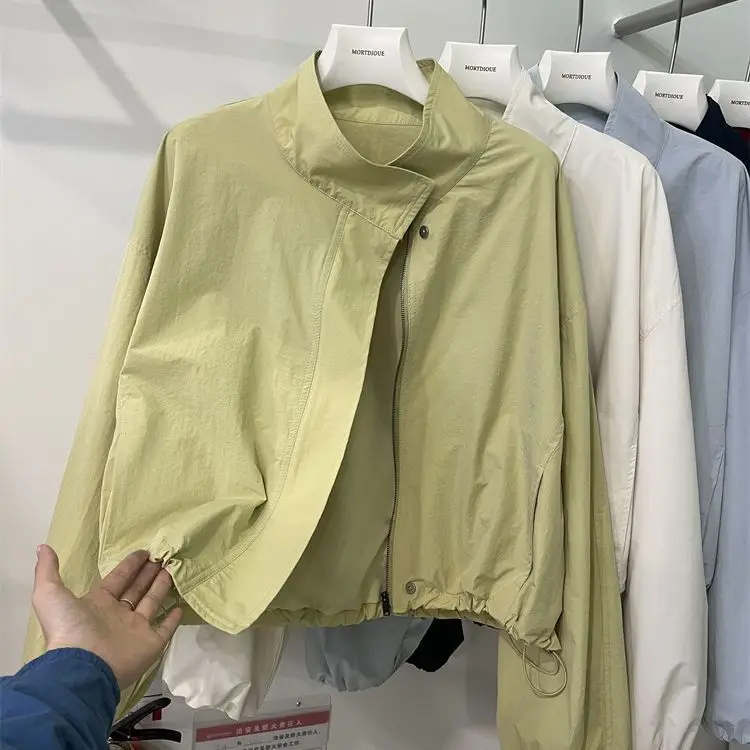 

New Loose Casual Jacket For Spring And Autumn 2025 Fashionable Stand Up Collar Short Jacket