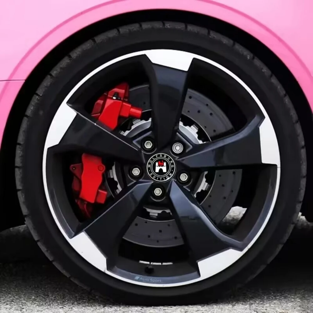 4 قطعة 56 مللي متر (51 مللي متر I.D) Wolfsburg شعار Bagde سيارة عجلة مركز قبعات عجلات محور حافة Hubcaps غطاء استبدال لشركة فولكس فاجن اكسسوارات التصميم #6