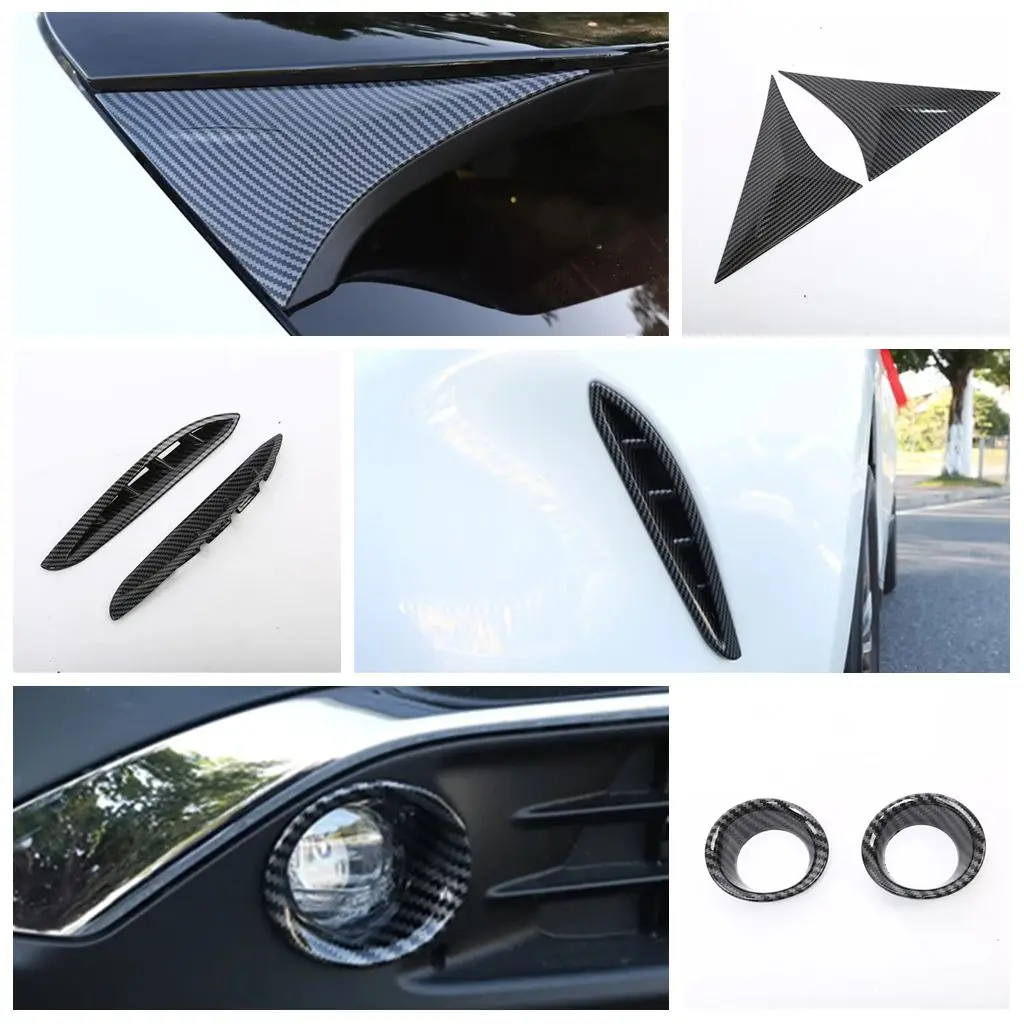 

For Toyota Venza / Harrier 2021 - 2024 Auto Fog Light / Rear Window Spoiler Triangle / Door Handle Cover Trim Accessories Chrome