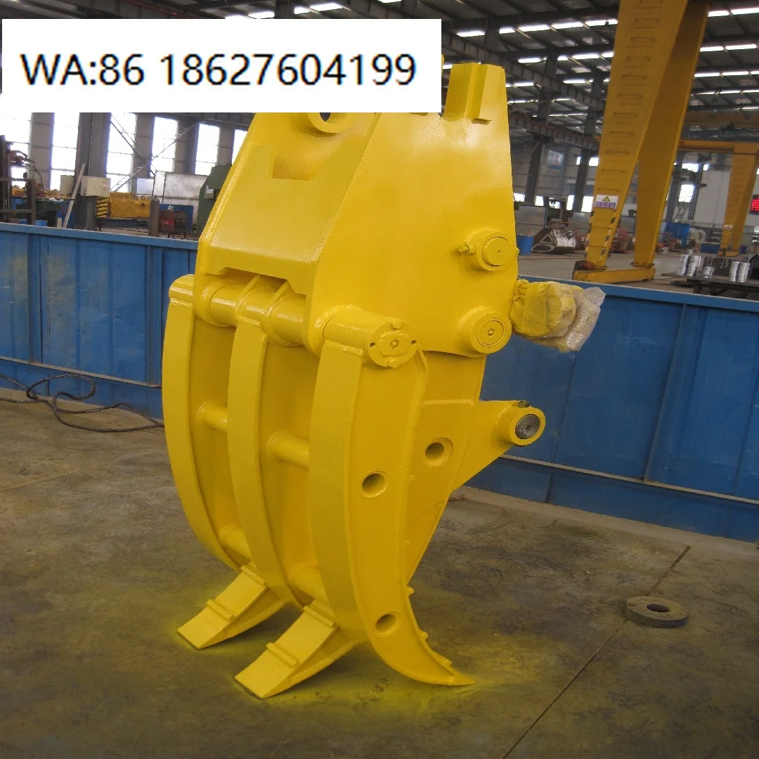 

3-5Ton Excavator 1250mm Jaw Opening Hydraulic Rotating Wood Stone Grapple Attachment Parts