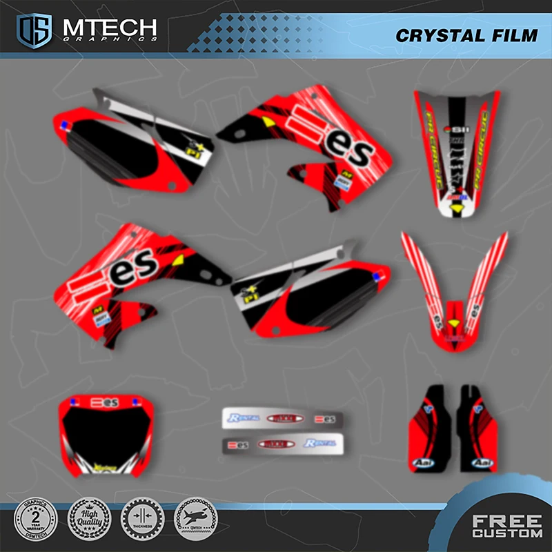 

DSMTECH Custom Motorcycle Graphics Background Decal Stickers Kits for Honda 2002 2003 2004 2005-2012CR 125 250 002