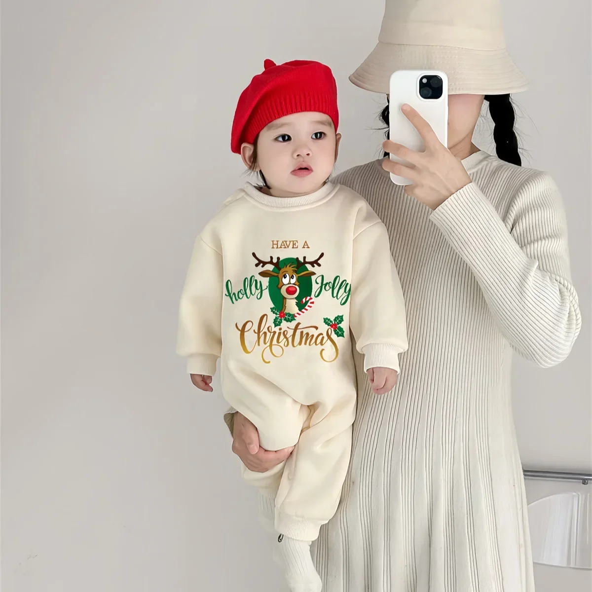 Newborn Baby Christmas Clothes Santa Claus Romper Long Sleeves Jumpsuit for Toddler New Year Costume Infant Xmas Outfits