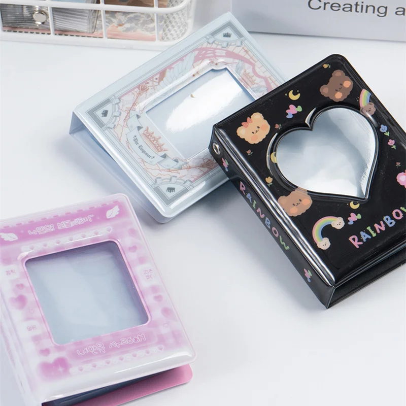 3 Inch Small Card Kpop Binder Postcard Lomo Card Photocards Holder Album For Photographs Idol Album Card Binder Photocards