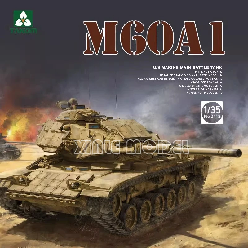 

TAKOM Plastic Assembled Tank Model Kit 2113 M60A1 w Reactive Armor 1/35