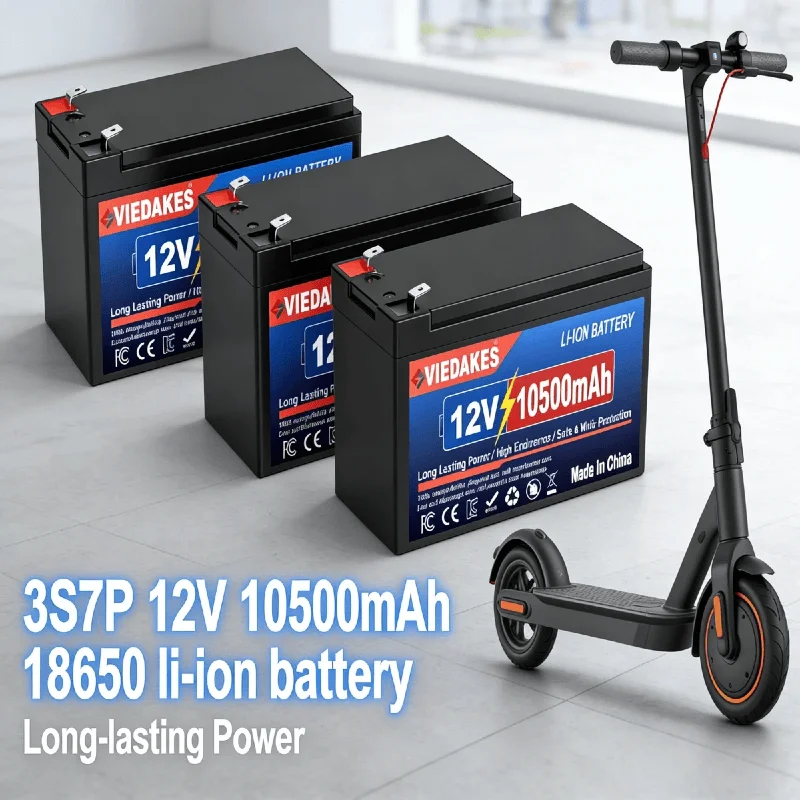 

3S7P 12V 10500mAh 18650 Lithium Battery Plug-and-Play for Most Power Tools, Solar System, Car Jump Starter - Low Self-Discharg