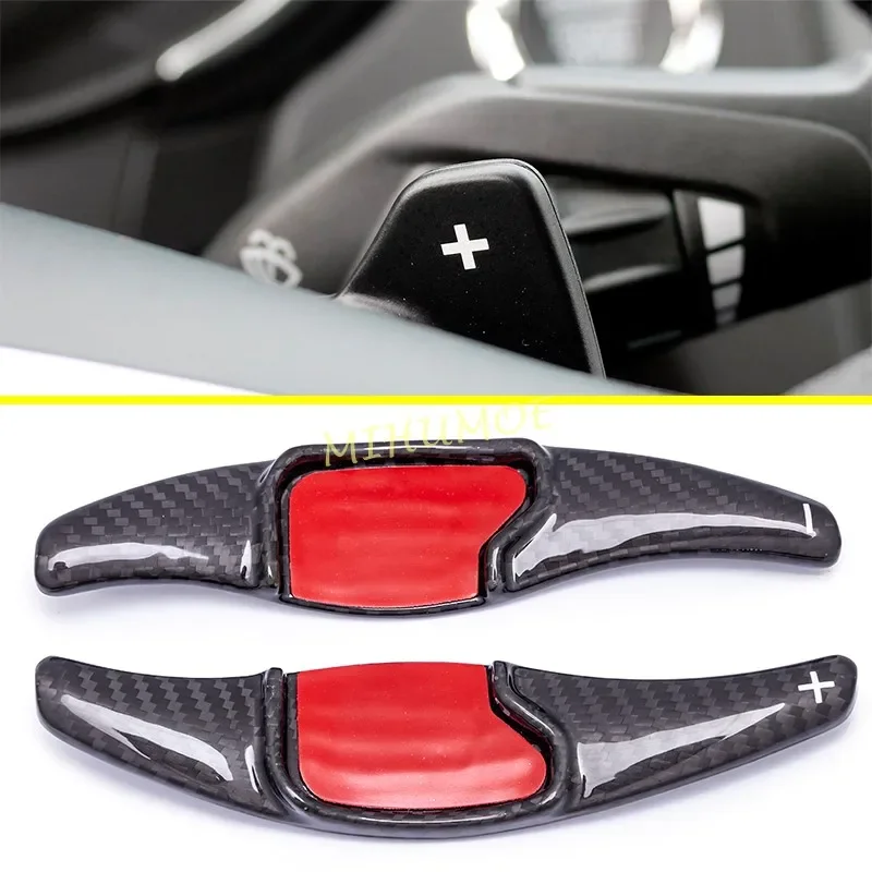 Real Carbon Fiber Steering Wheel Paddle Shifter Extension Accessories For Ford Fusion Edge Mondeo Lincoln MKC MKS MKX MKZ