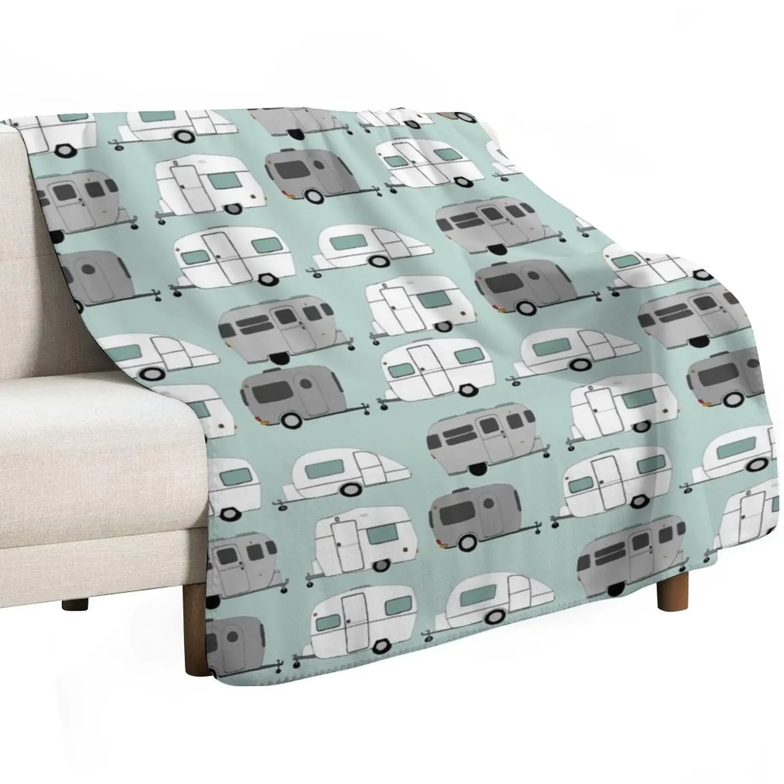 chromatic vintage caravan pattern Throw Blanket Luxury St Summer Beddings Giant Sofa Kid'S Loose Blankets