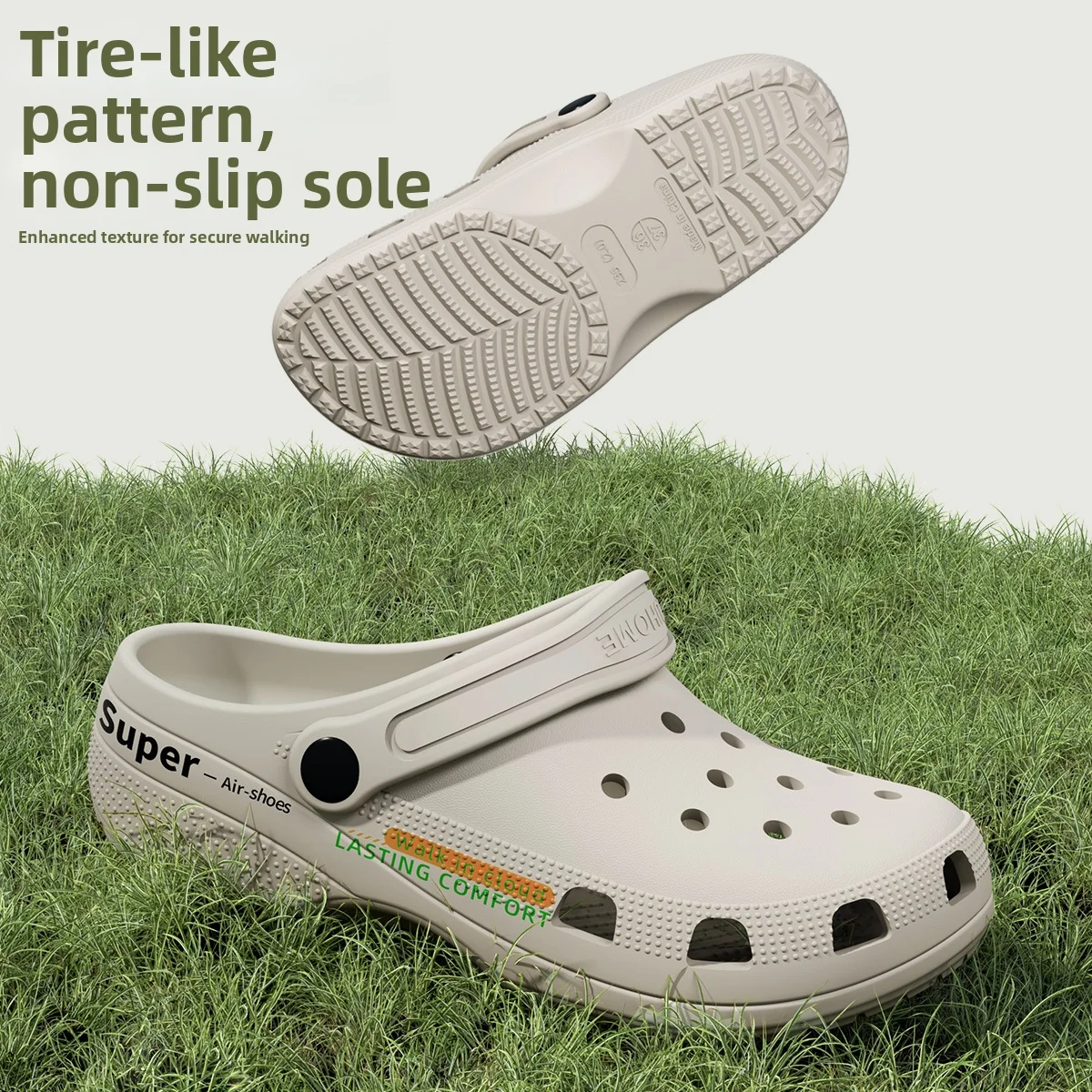 Men Women EVA Medical Clogs Slippers Non Slip Thick Sole Work Shoes Nursing Breathable Lightweight Garden Bathroom Outdoor Clog