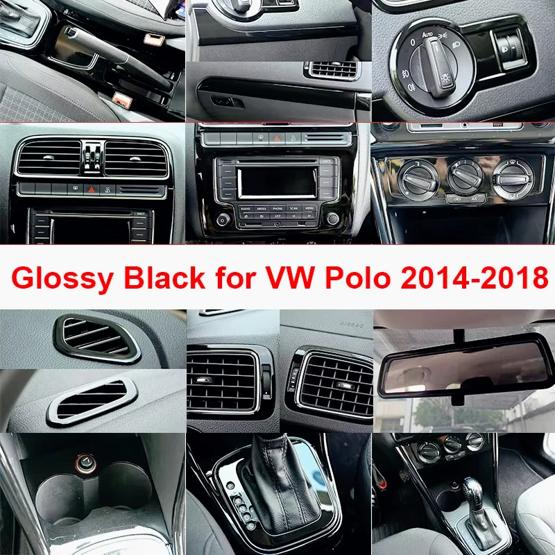 

Glossy Black for VW Polo 2014-2018 Outlet Cup Decorative Frame