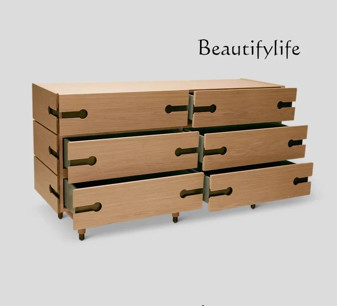 BJ Nordic Modern Simple Solid Wood Cabinet Designer Creative B & B Hotel Leisure Storage Advanced Sense