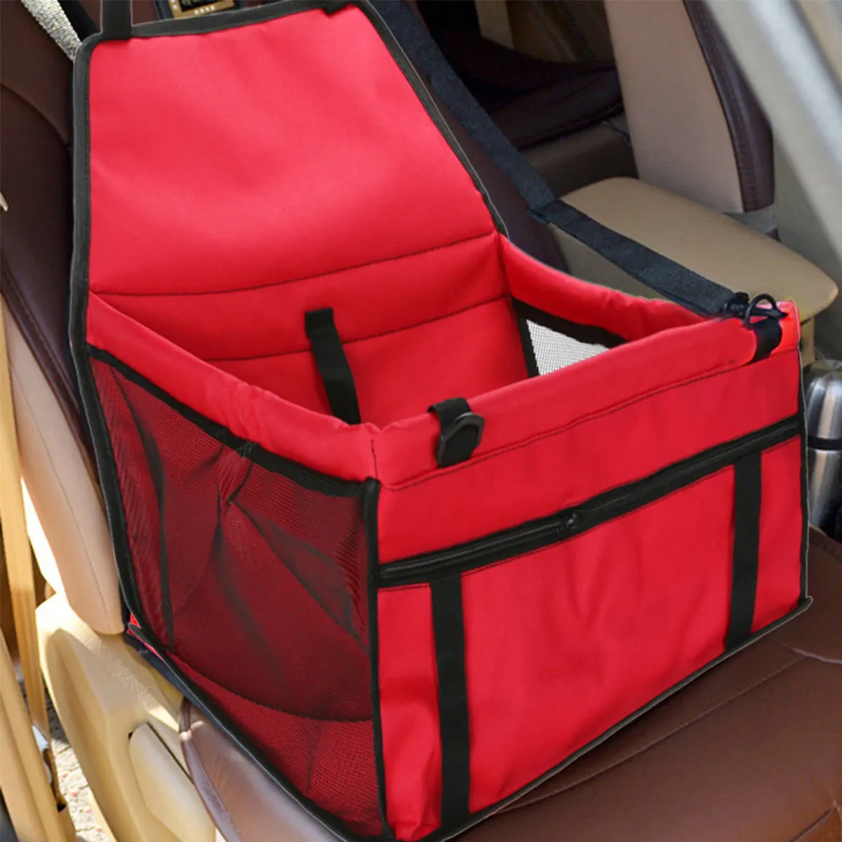 

Adjustable Travel Bag Safety Pet Supplies Red Easy Wash Fast Dry For Small Medium Large Dogs Car Seat Carrier Dog