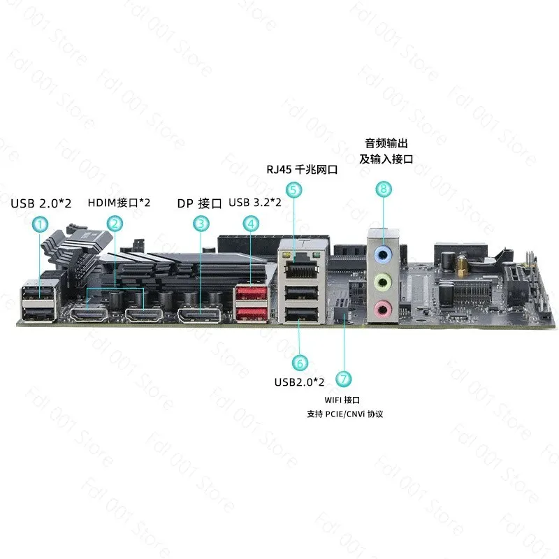 Factory a lot of stock! 13th generation Q1HY main board CPU set i9 13900 desktop computer DIY game office DDR5/Q1J0/i5/i7/i9