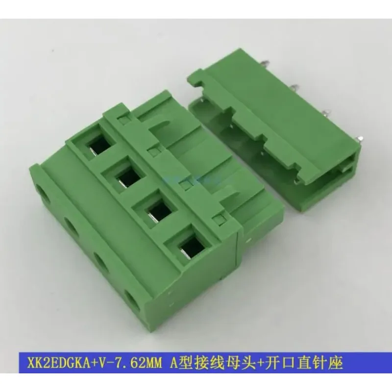 5sets 2p-24p male and female plug green Terminal Block K2EDGKA-7.62MM Vertical Side Outlet Straight Plug Connector