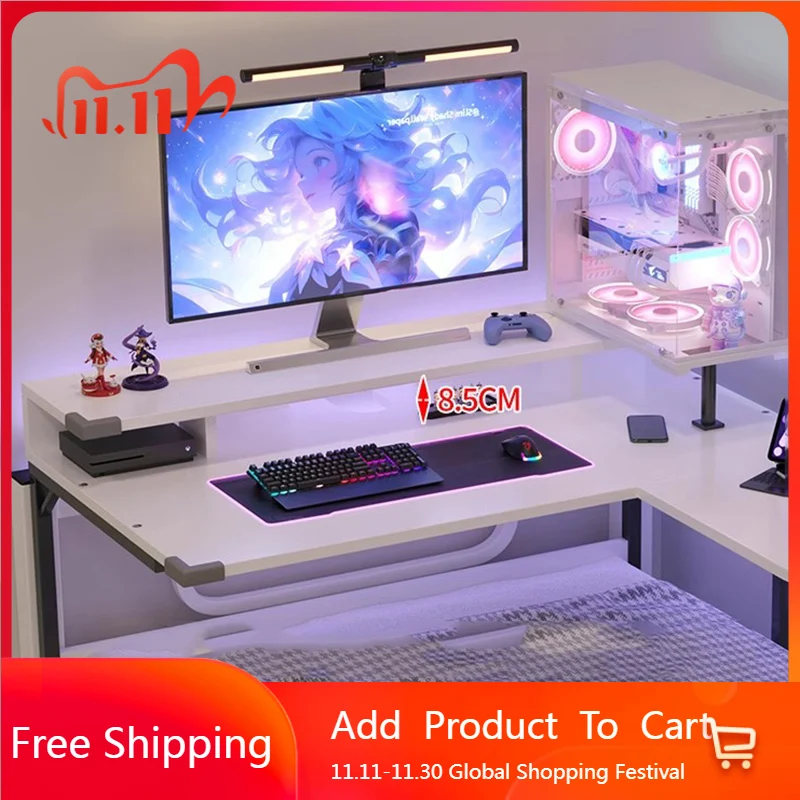 

Bedroom Gaming Computer Desks Study Standing Shelves Table Office Accessories Children Mesas De Computador Library Furniture