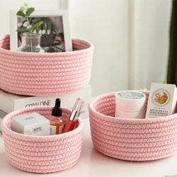 Cotton Thread Environmentally Friendly Sundries Woven Storage Basket Cosmetics Jewelry Desktop Storaging