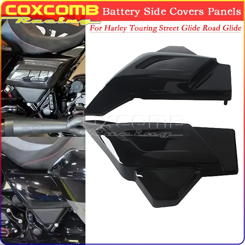 Motorcycle Battery Side Fairing Covers ABS Plastic Panels For Harley Touring CVO Road Glide Street Glide CVO 121 FLHXSE 23-2026