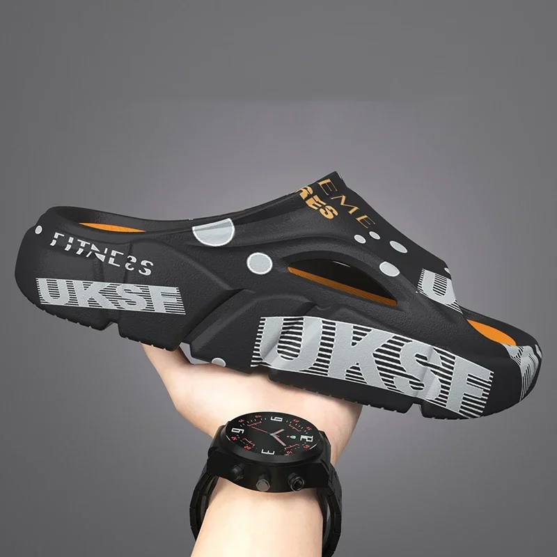 남녀공용 미끄럼 방지 실내 야외 및 가정용 샌들, 외부 슬리퍼 착용 신발, 트렌디 쪼리 욕실, 여름 