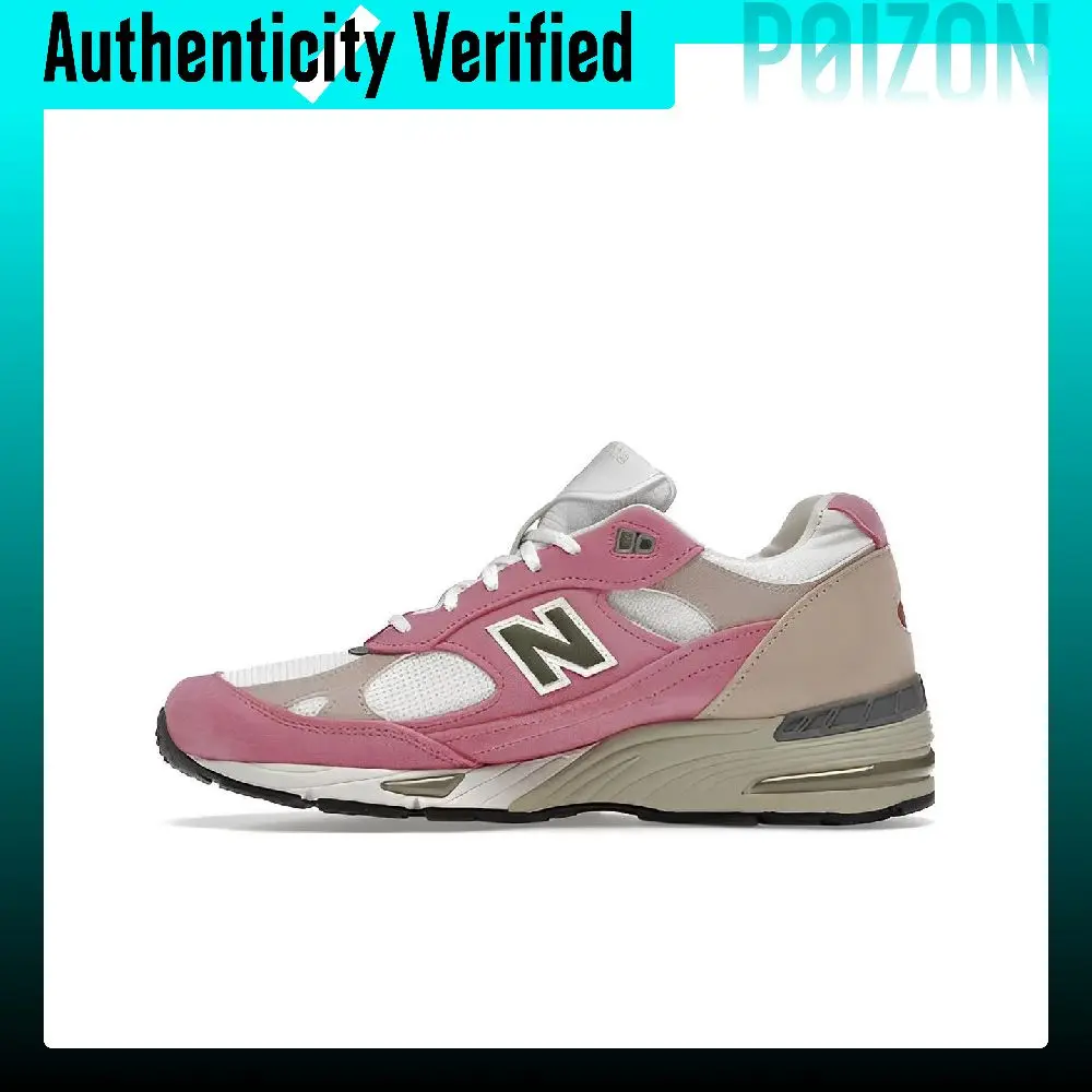 New Balance NB 991 Running Shoes Unisex Low-top White/Pink M991AGPB