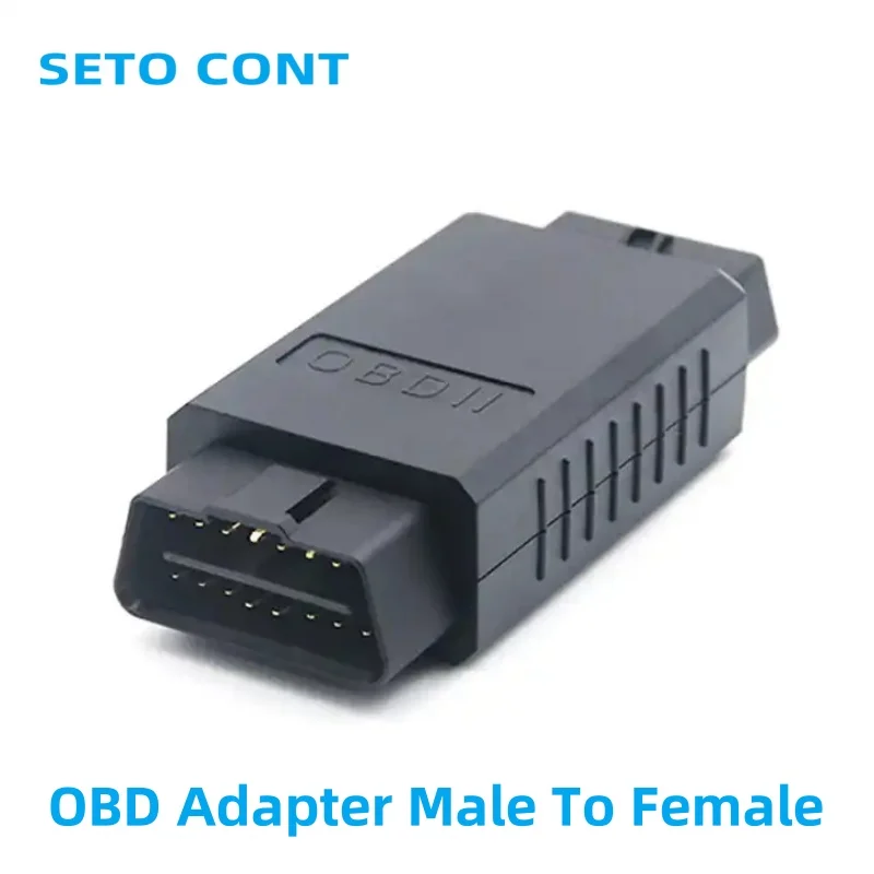 12V 16 Pin OBD2 Connector Male to Female OBD Adapter OBDII Converter OBDII Interface All Pin Connected for OBD Diagnostic System
