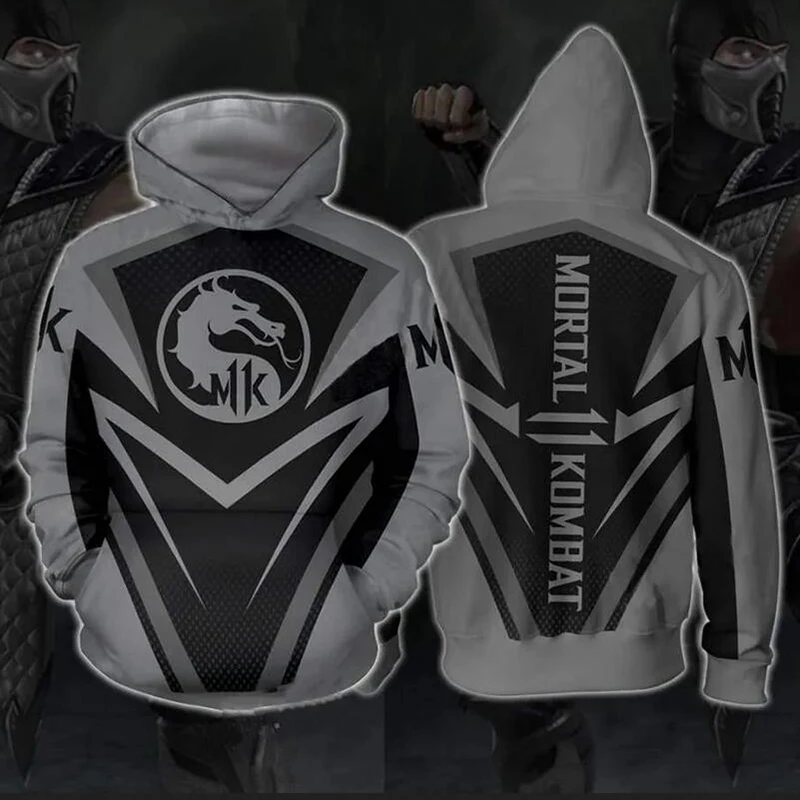 Mortal Kombat 11 Felpe con stampa 3D Uomo Donna Felpa con cappuccio oversize Pullover Felpe con cappuccio Tuta Cappotti Abbigliamento per bambini/da uomo ﻿