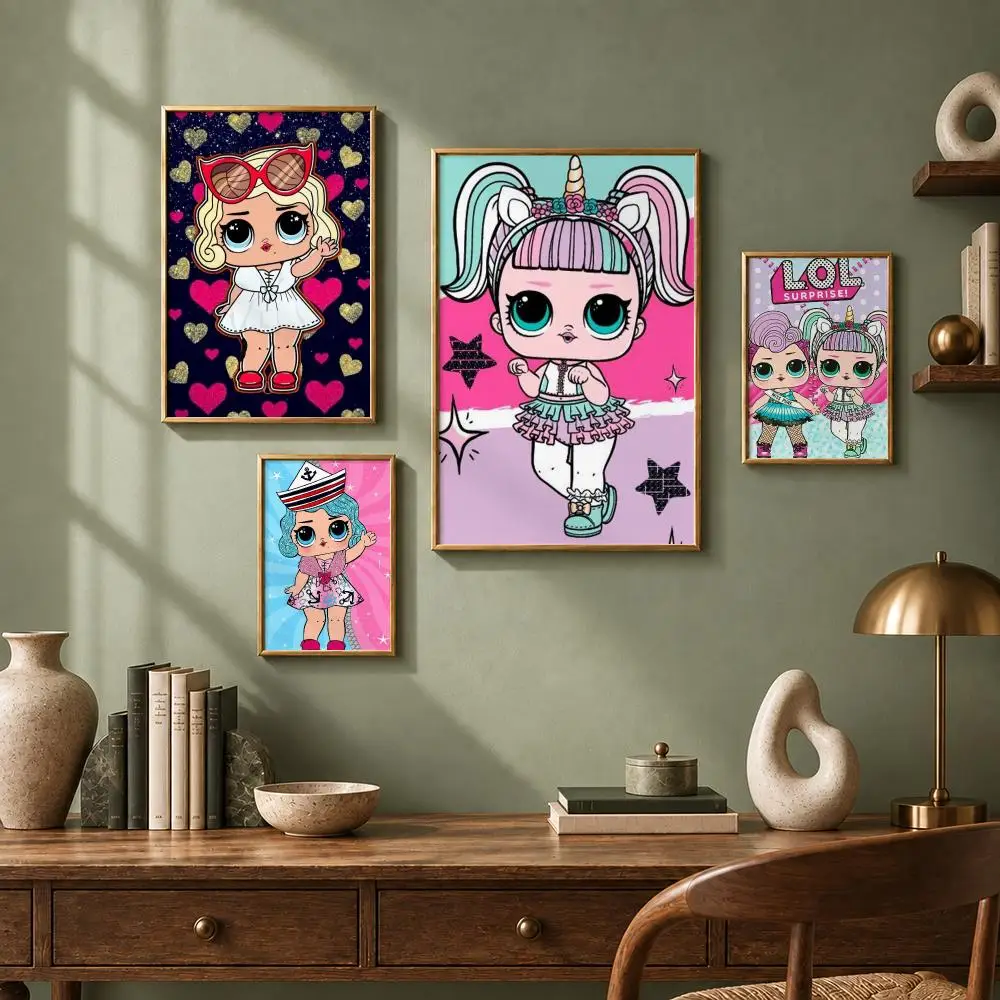 Cute Brand L-L.O.L. Surprise!S Poster HD Self-Adhesive No Residue After Removal Ideal for All Kinds of Wall Decor