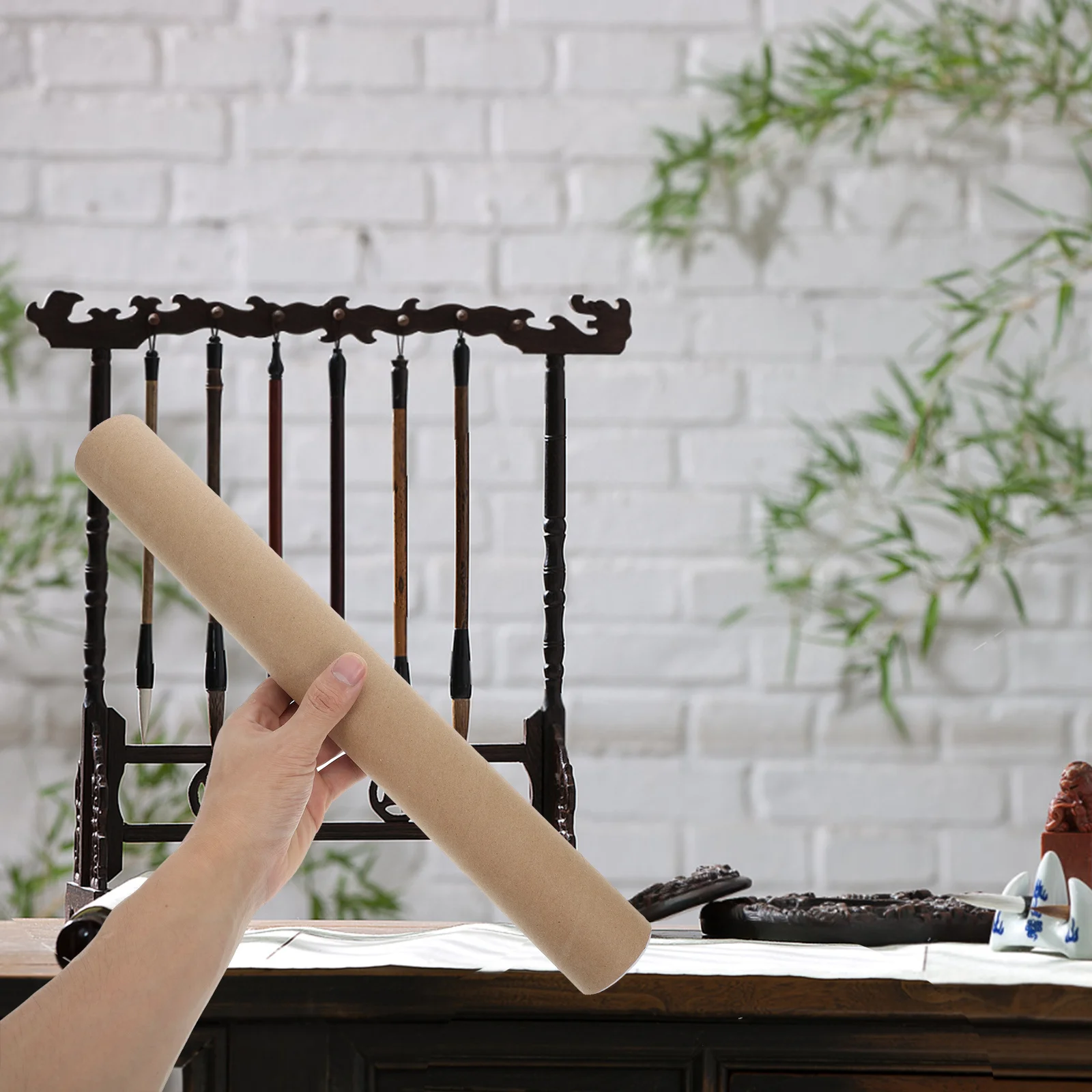 Soporte para rollo de pintura de tubos de cartón, caja de embalaje de caligrafía china, soluciones de almacenamiento, caja de desplazamiento de tubos artísticos, 6 uds.
